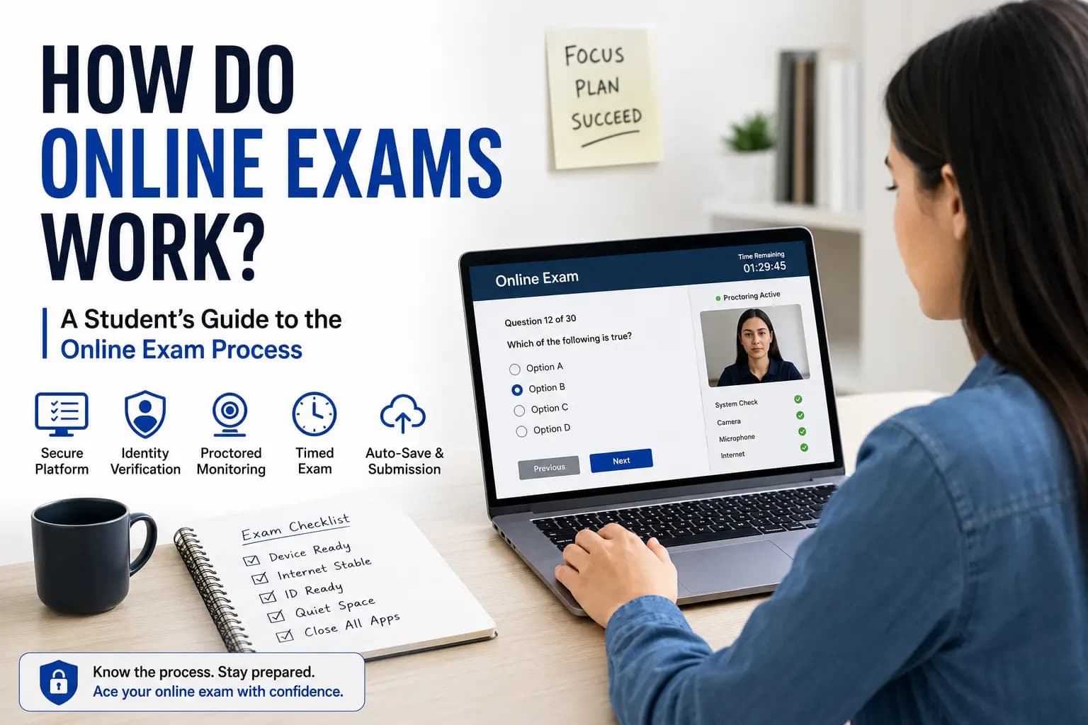 how do online exams work
