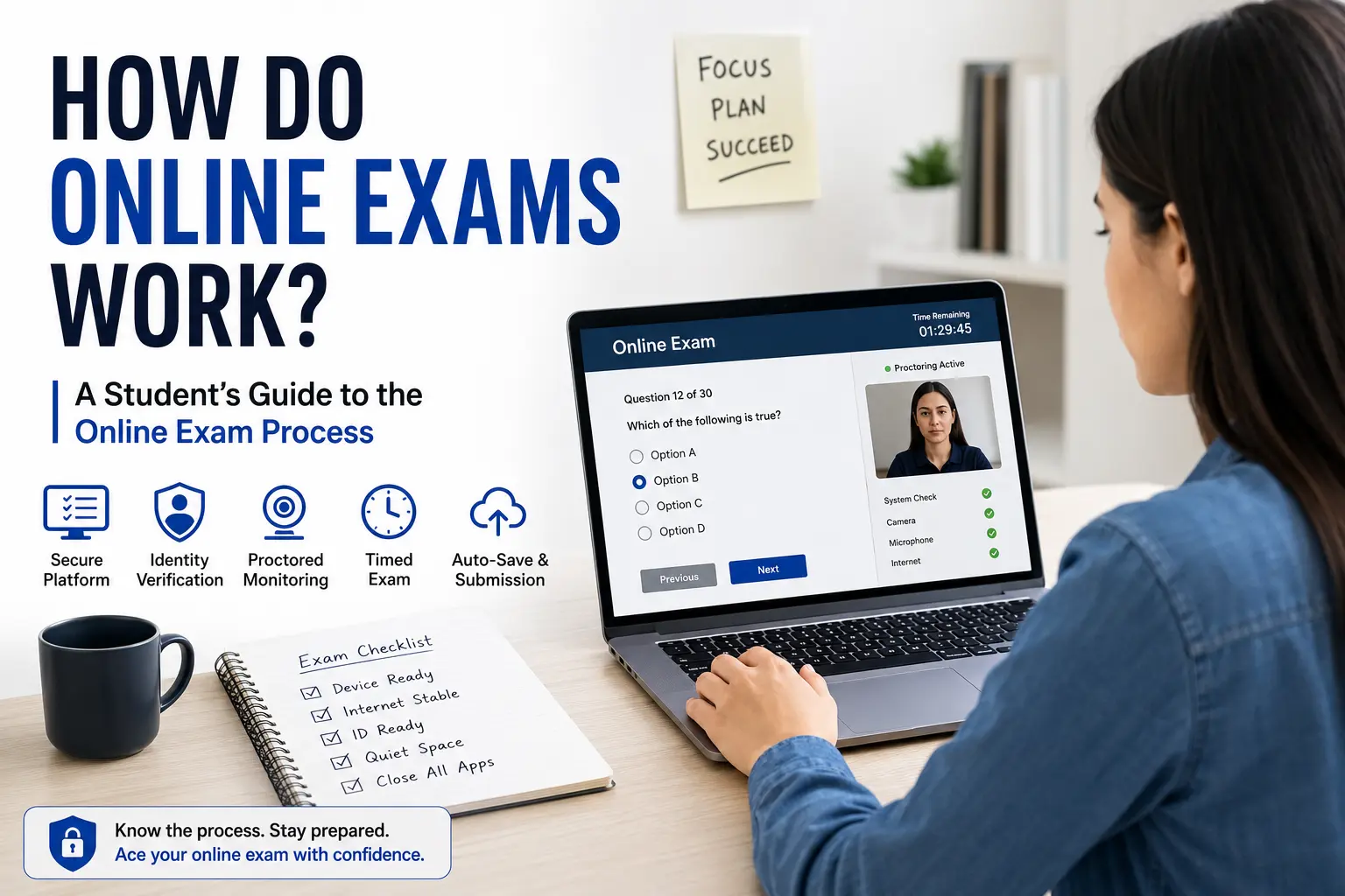 how do online exams work